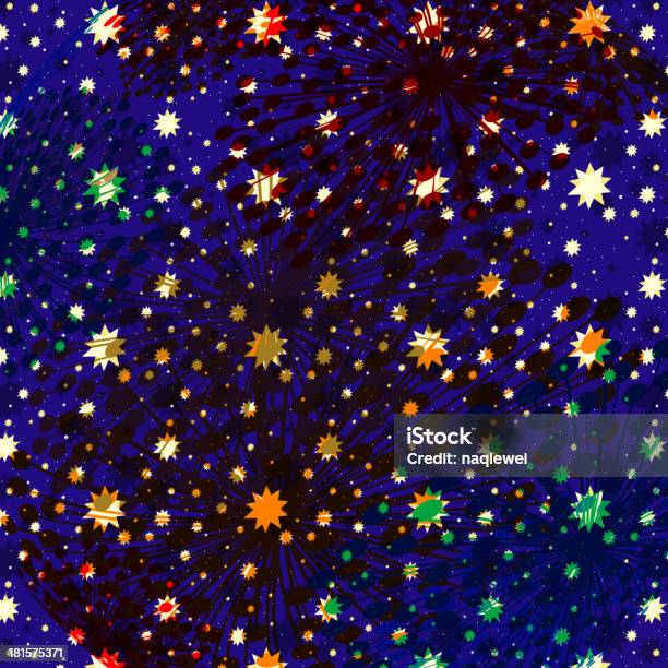 Hintergrund Sterne Und Blumenmuster Stock Vektor Art und mehr Bilder von Bildhintergrund - Bildhintergrund, Blau, Blumenmuster