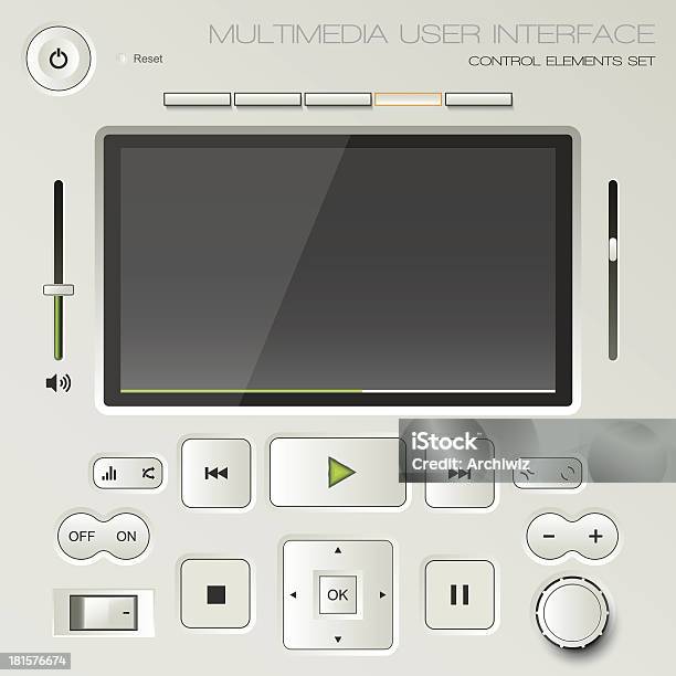 Multimedia Interface Application Multimedia User Interface Set Stock Illustration - Download Image Now ...