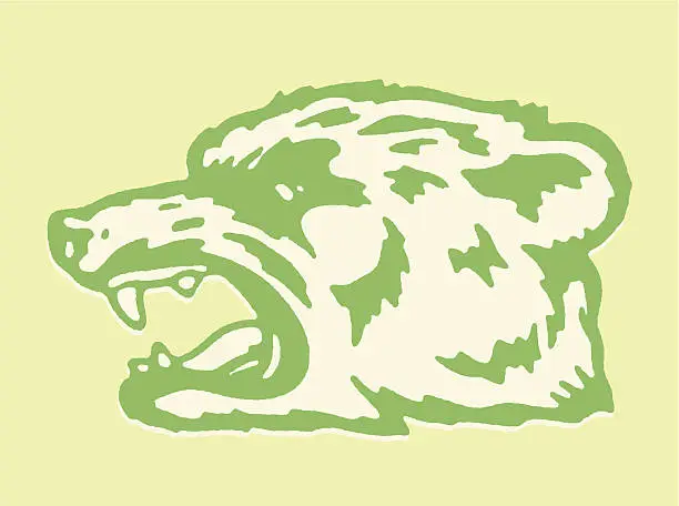 Vector illustration of Roaring Bear