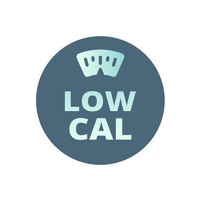 Low calories, weight loss and healthy eating sticker