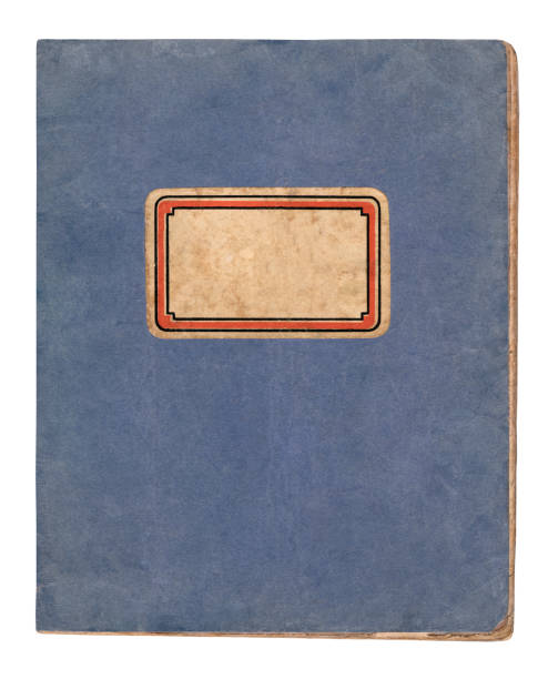 istock Vintage school book (printed at the beginning of the 20th century) with a blank name label. Isolated on a white background. 1815845505
