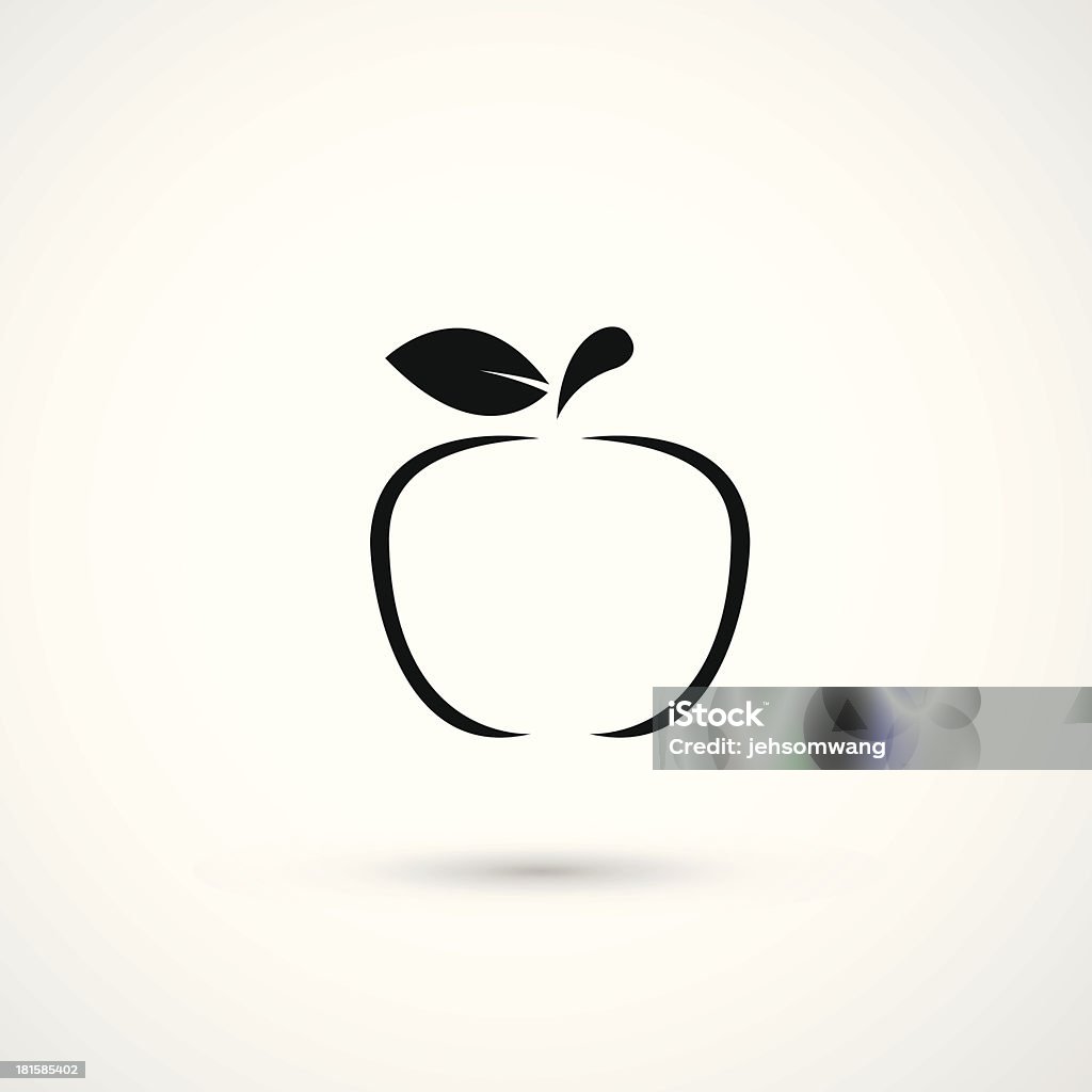 Icona Apple - arte vettoriale royalty-free di Alimentazione sana
