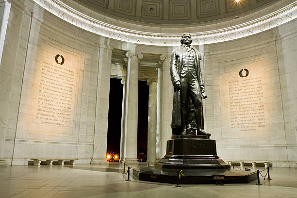 istock Statue of Thomas Jefferson inside memorial in Washington DC 181588360