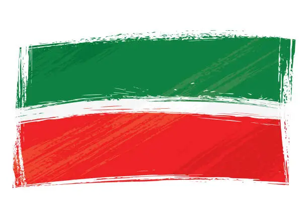 Vector illustration of Grunge Tatarstan flag