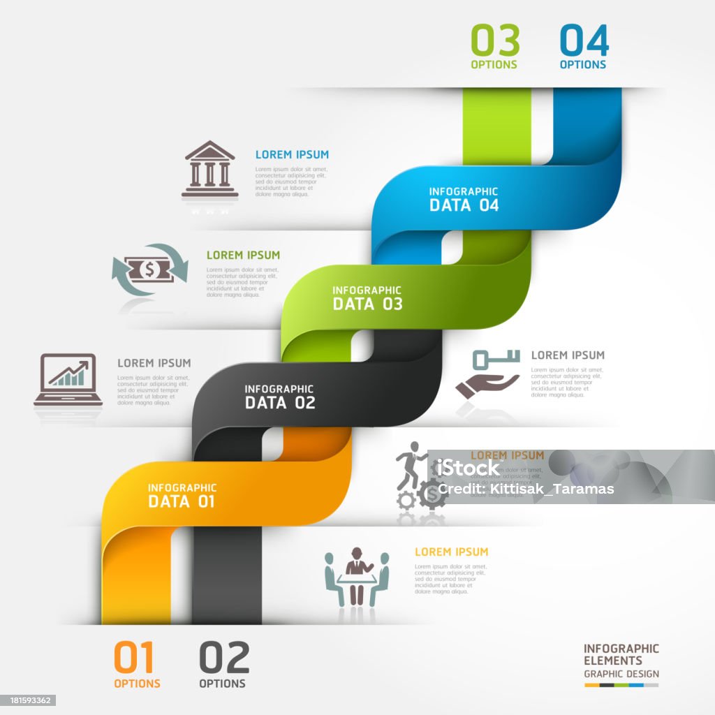 Business diagram showing four options Abstract arrow business diagram origami style options banner. Can be used for workflow layout, number options, step up options, web design, infographics. Adult stock vector