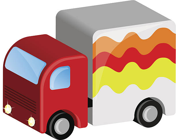 Toy truck vector art illustration