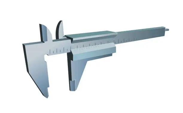 Vector illustration of Vernier caliper