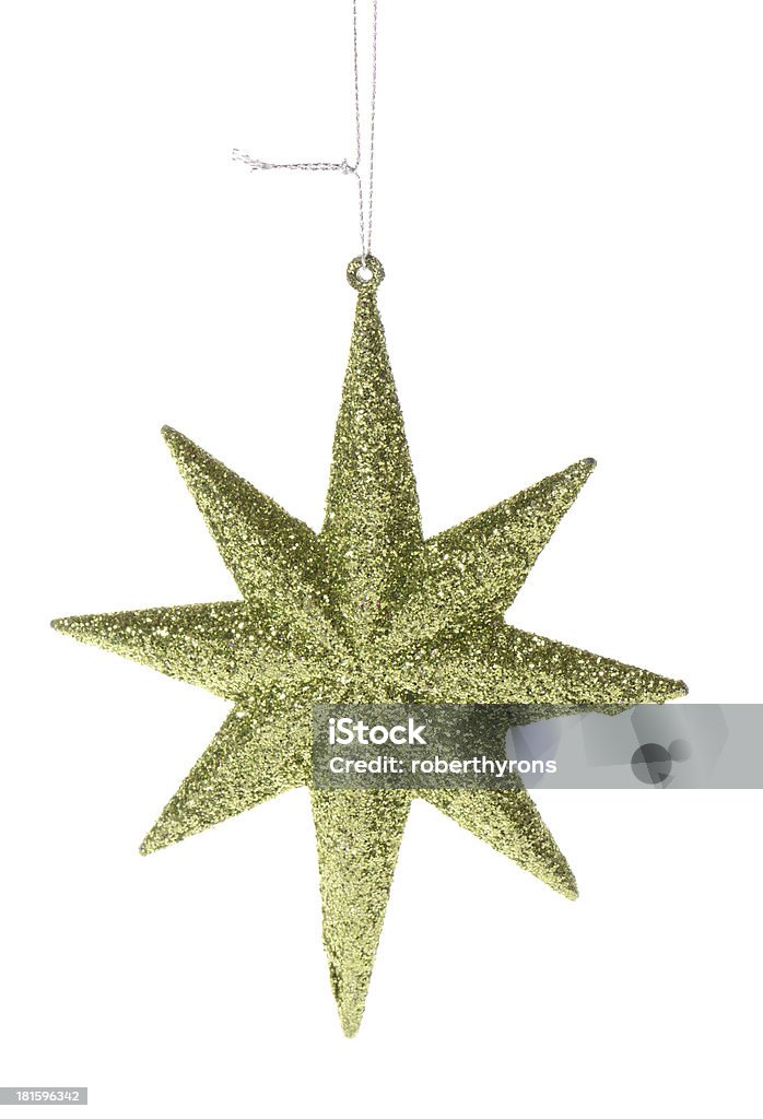 Estrella brillante dorada - Foto de stock de Adorno de navidad libre de derechos