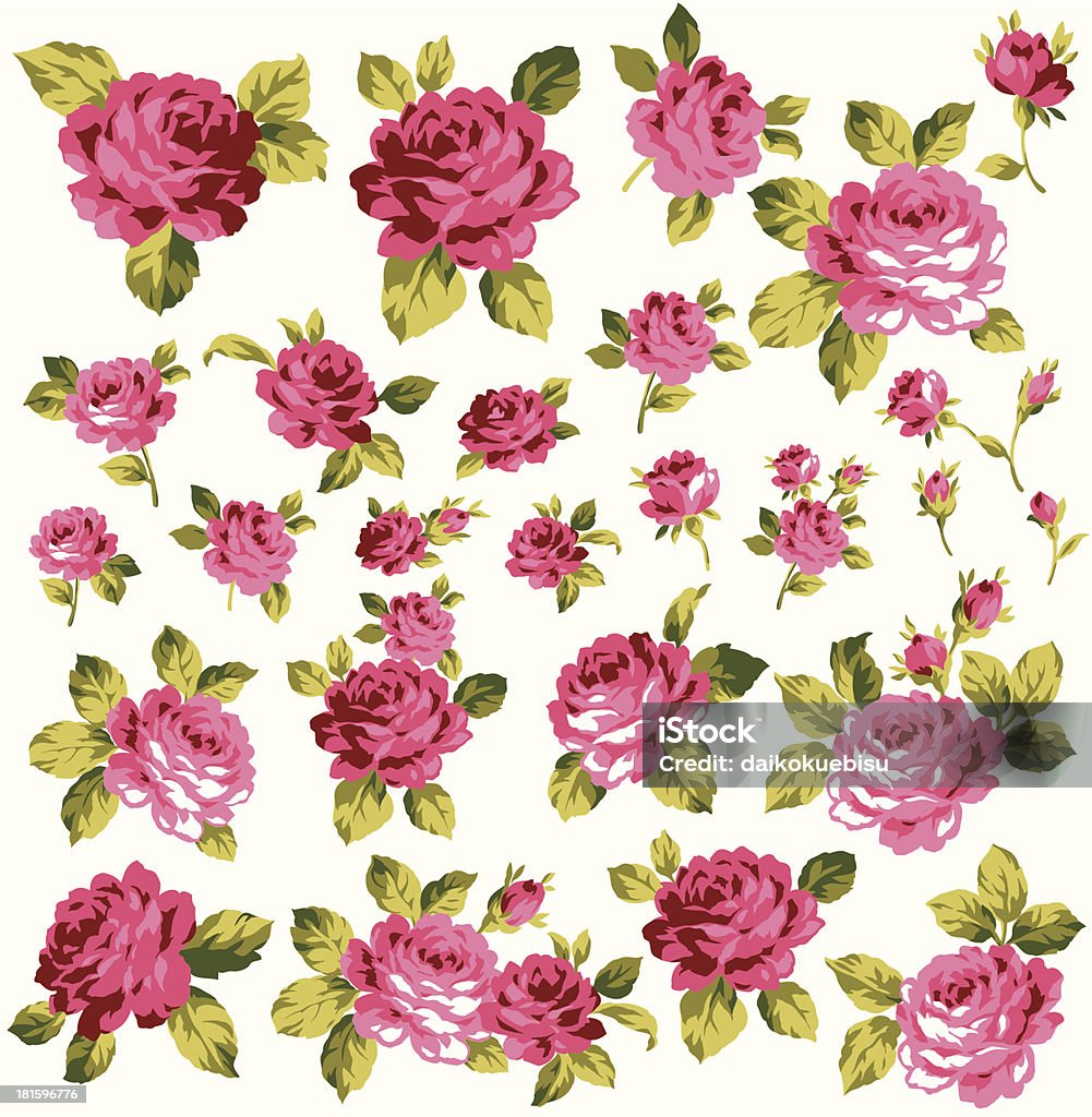 rose une partie - clipart vectoriel de Rose - Fleur libre de droits