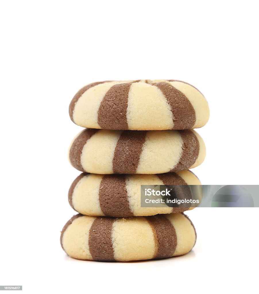 Cioccolato biscotti di chiodi di garofano.  Stack. - Foto stock royalty-free di Biscotto di pasta frolla