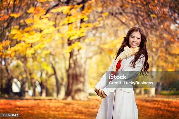 Young Woman In Beautiful Autumn Park Stock Photo - Download Image Now - Adult, Adults Only, Autumn