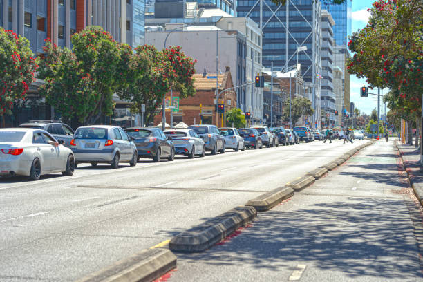istock Cars in a queue after Santa Parade 1815975846
