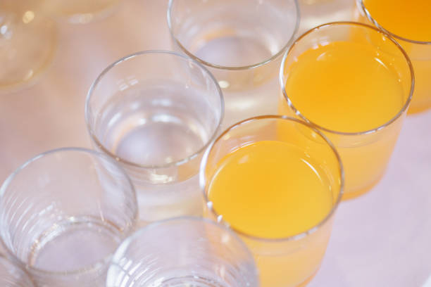Orange juice in plastic take away packaging