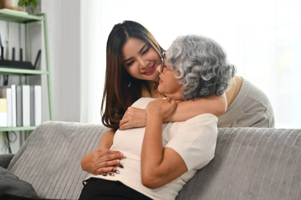 istock Loving daughter hugging middle aged mother from back. Family bonding concept 1815992000