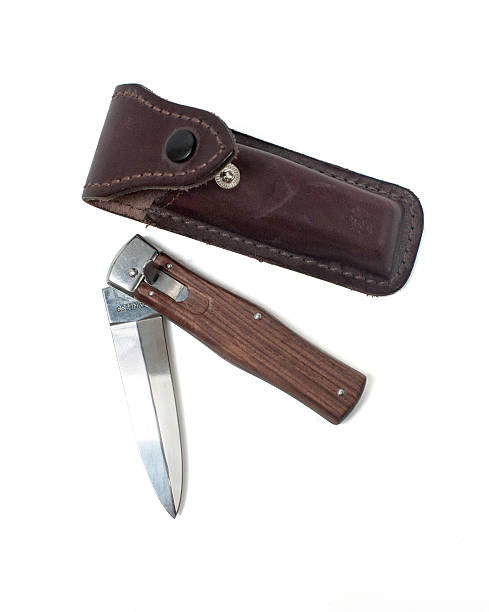 istock Clasp stineless knife on a white background with clippig path 181601407