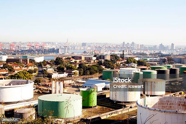 An Urban Residential And Industrial Landscape Stock Photo - Download Image Now - Architecture, Blue, Business