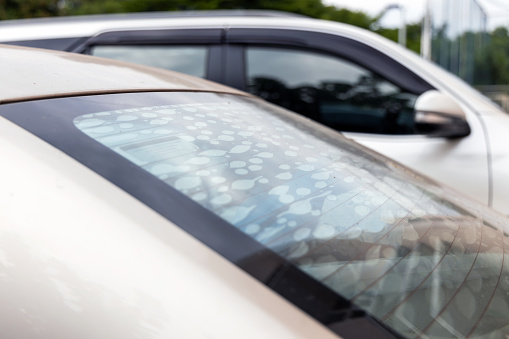 The windshield film or light filter film on the car glass peels off, resulting in air bubbles due to being parked in the sun, car maintenance protection mirror.
