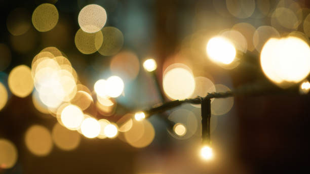 istock Christmas Strip White Glowing Lights 1816065405
