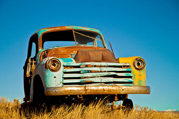 Old Rusty Farm Truck stock photo