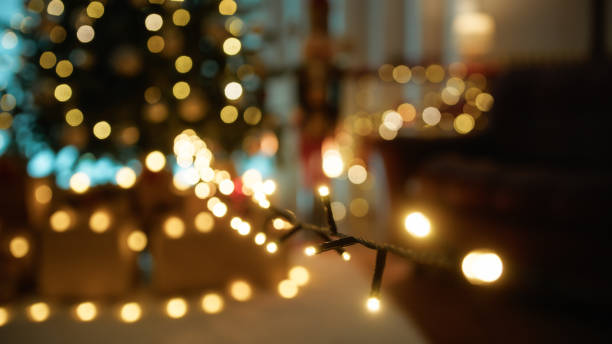 istock Christmas Strip White Glowing Lights 1816069784