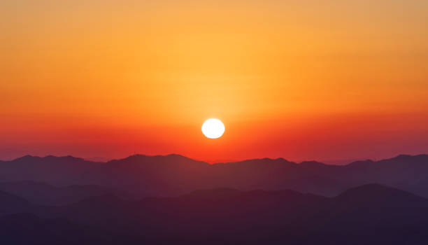 istock A landscape where the sun is setting. sunset, orange glow 1816072003