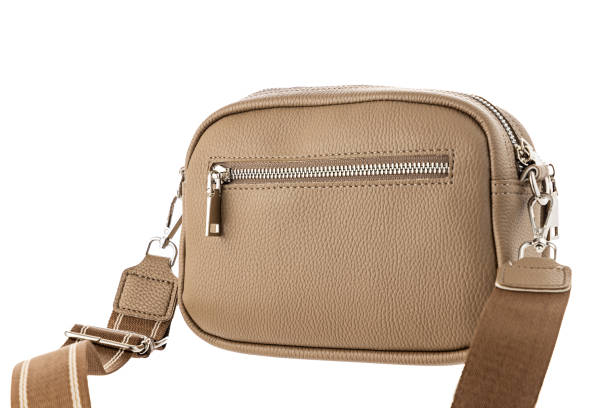 istock Leather elegant bag, casual urban handbag isolated on white background 1816082243