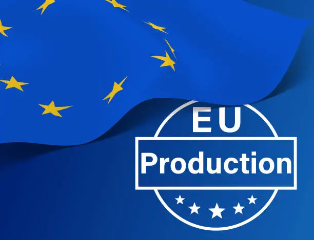 Vector illustration of EU production