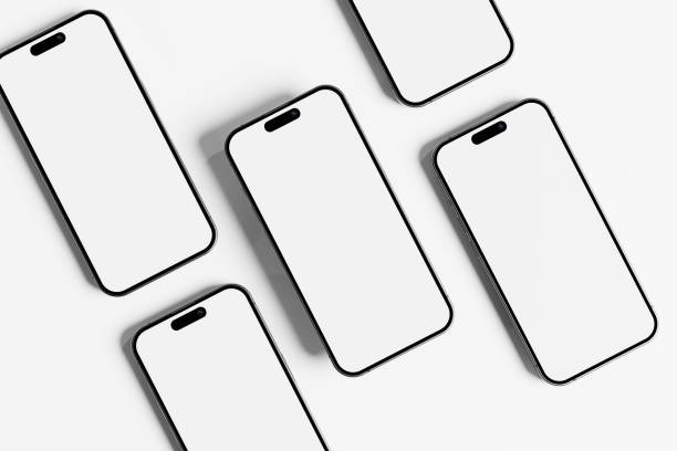 istock Iphone 15 and 15 Pro and 15 Pro Max White Blank 3D Rendering Mockup 1816109074