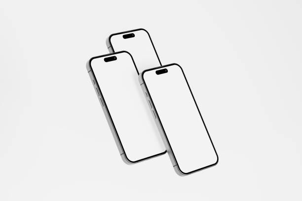 istock Iphone 15 and 15 Pro and 15 Pro Max White Blank 3D Rendering Mockup 1816109077