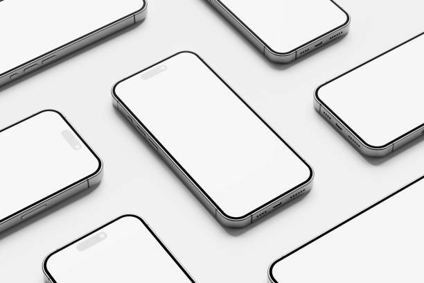 istock Iphone 15 and 15 Pro and 15 Pro Max White Blank 3D Rendering Mockup 1816109084