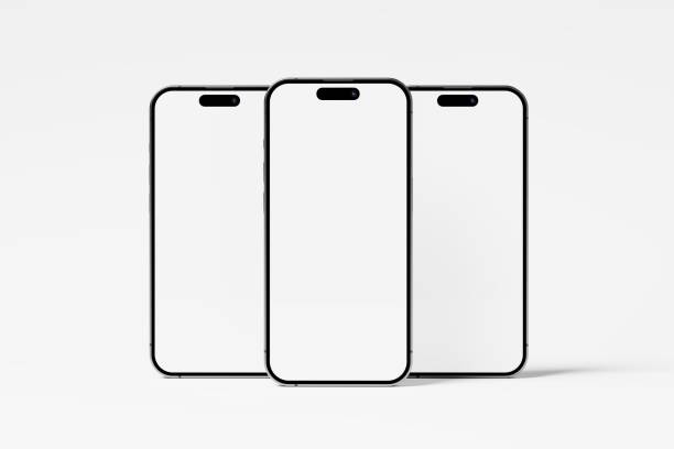 istock Iphone 15 and 15 Pro and 15 Pro Max White Blank 3D Rendering Mockup 1816109610