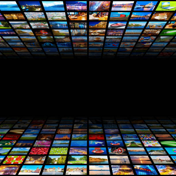 abstract multimedia background - kanaal fotos stockfoto's en -beelden