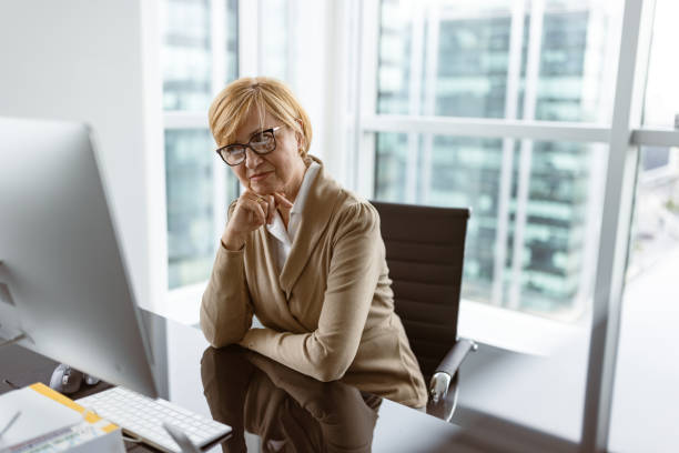 istock Senior manager businesswoman working in office 1816146614