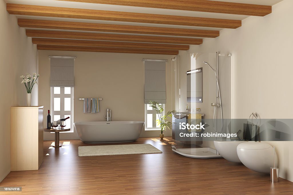 modern bathroom modern bathroom.3d render Bathroom Stock Photo