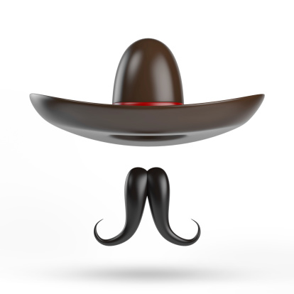 sombrero with moustache