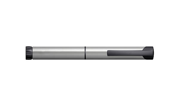istock Silver Ball point pen isolated on white background. 181616199