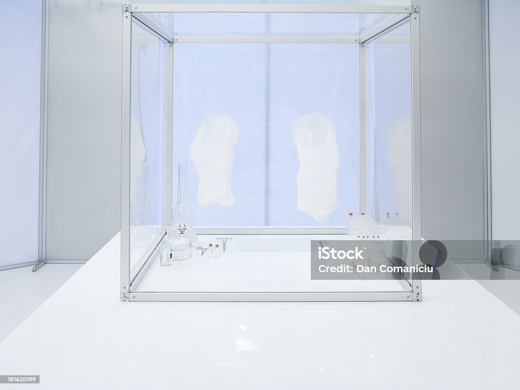 sterile câmara dentro de laboratório preparado para experiências - Foto de stock de Antisséptico royalty-free