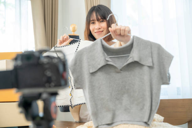 istock The woman is selling clothes online 1816203475