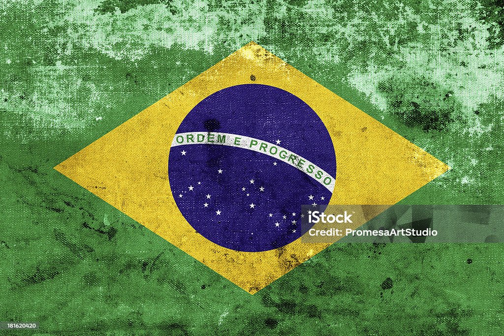 Grunge de bandera de Brasil - Foto de stock de 2014 libre de derechos