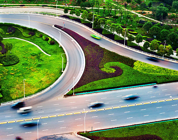 istock Aerial transport hub overpass 181620659