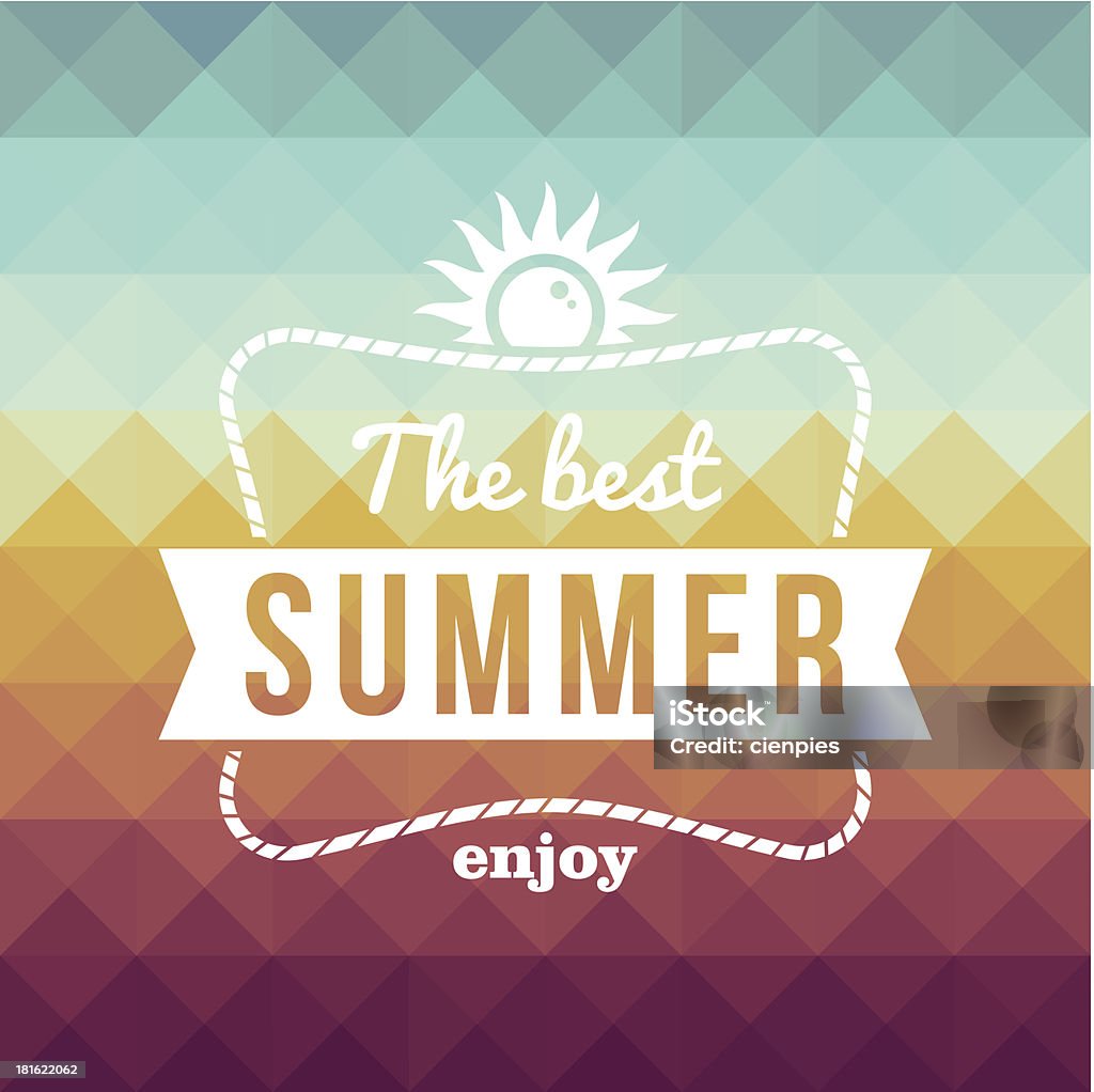 The best summer poster Enjoy the best summer time vintage poster Abstract stock vector