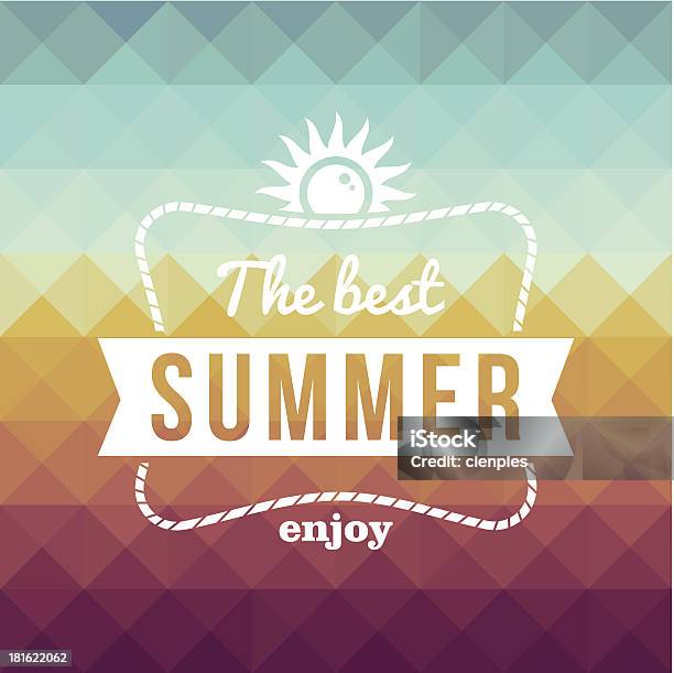 The Best Summer Poster Stock Illustration - Download Image Now - Abstract, Art, Beach