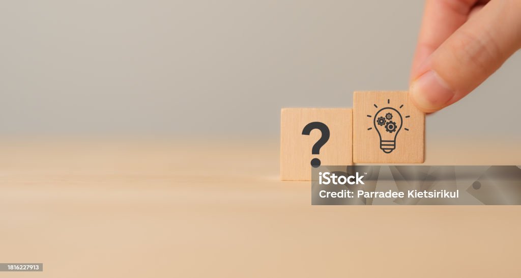 Question Idea Analysis Question Marks And Light Bulb Symbolizing Idea Or Solution Problem ...