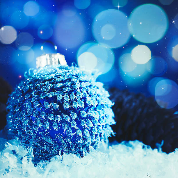 istock Christmas background with bauble and beauty bokeh 181623682