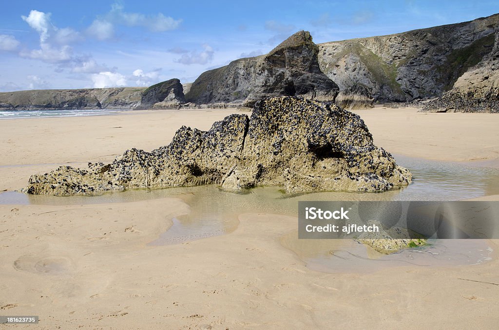 Bedruthan Шагает, Корнуолл, Великобритания - Стоковые фото Bedruthan Steps роялти-фри