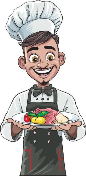 Vector illustration of cook