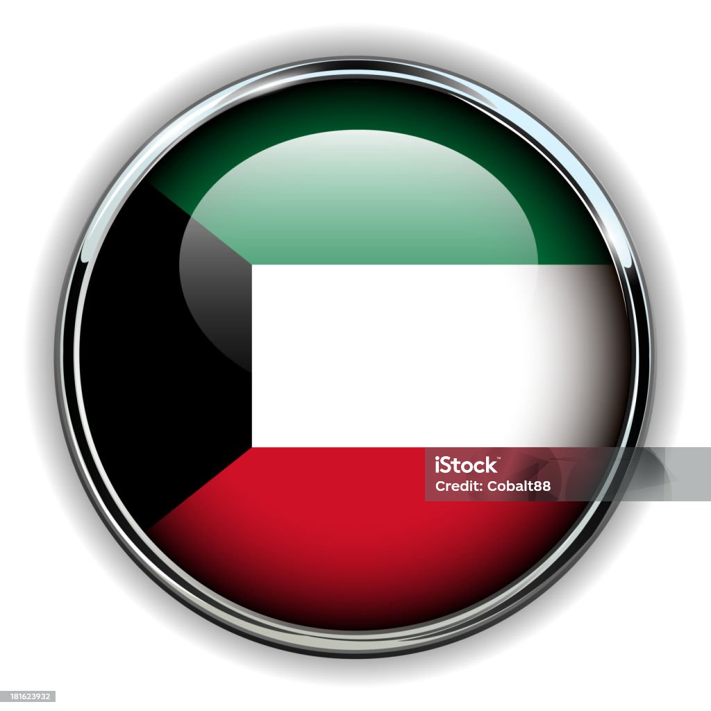 Botón de Kuwait - arte vectorial de Arabia libre de derechos