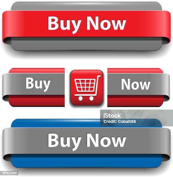 Comprar Botões - Arte vetorial de stock e mais imagens de Azul - Azul, Buy - Palavra inglesa, Carrinho de Compras