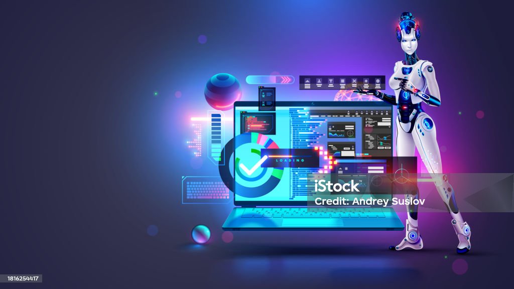 Software Development With Help Ai Coding Or Programming App Artificial ...