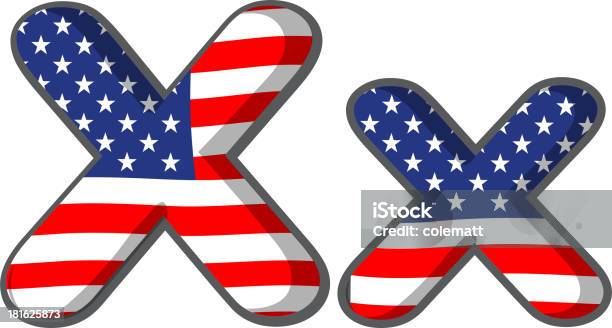 United States Buchstaben Des Alphabets Stock Vektor Art und mehr Bilder von Alphabet - Alphabet, Amerikanische Flagge, Blau